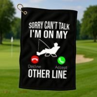 Fishing Dad Reel Cool Fish Bass Fishing Golf Towel thumb 1