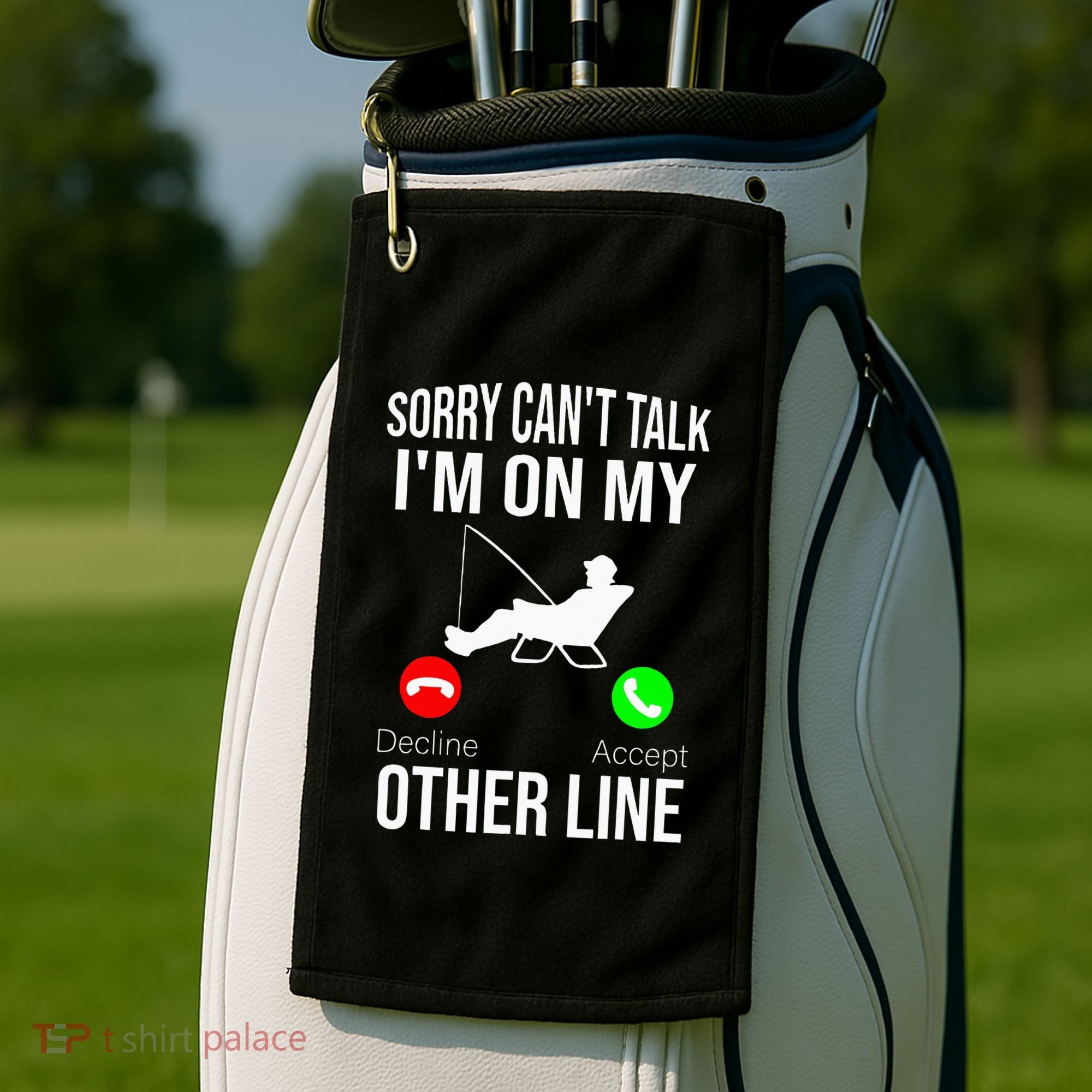 Fishing Dad Reel Cool Fish Bass Fishing Golf Towel