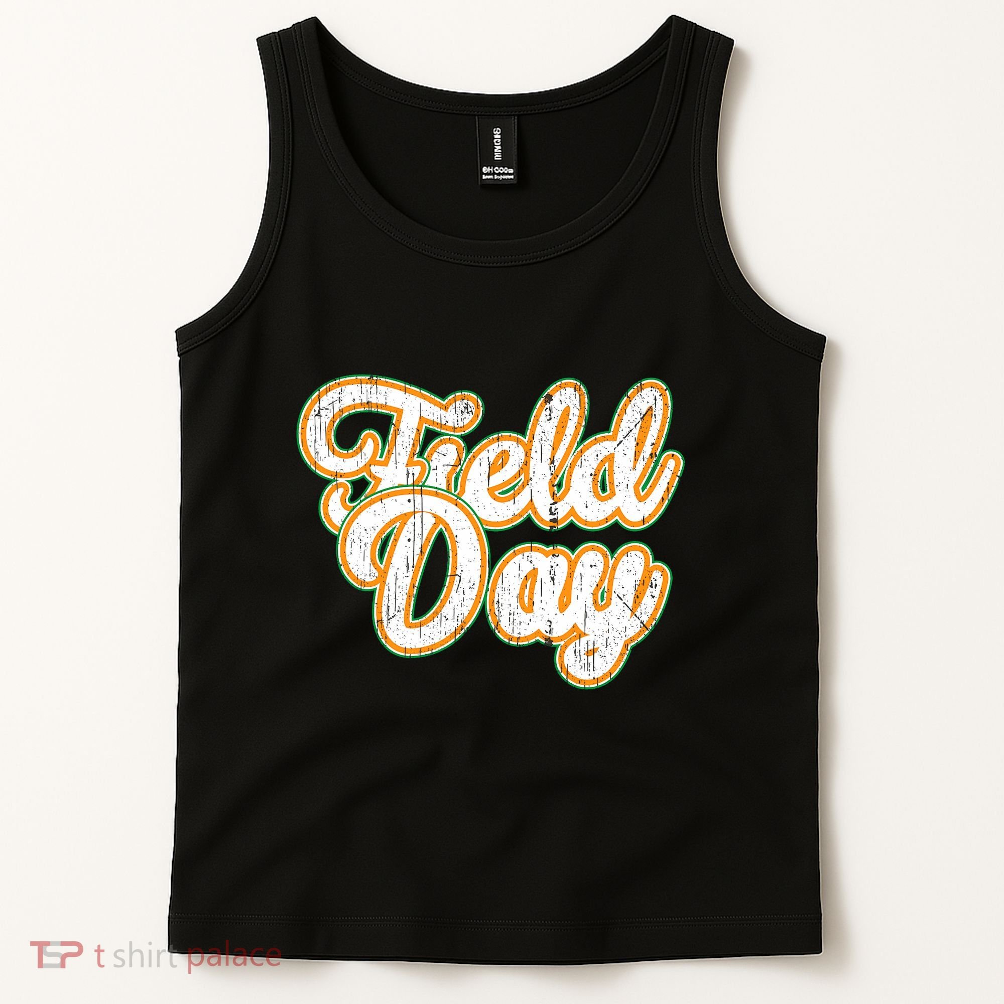 Field Day Retro Orange Field Day Games Adults Teachers Tank Top