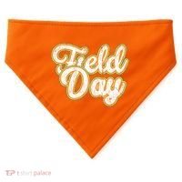 Field Day Retro Orange Field Day Games Adults Teachers USA-Made Doggie Bandana thumb 0