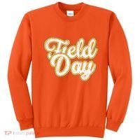 Field Day Retro Orange Field Day Games Adults Teachers Sweatshirt thumb 0