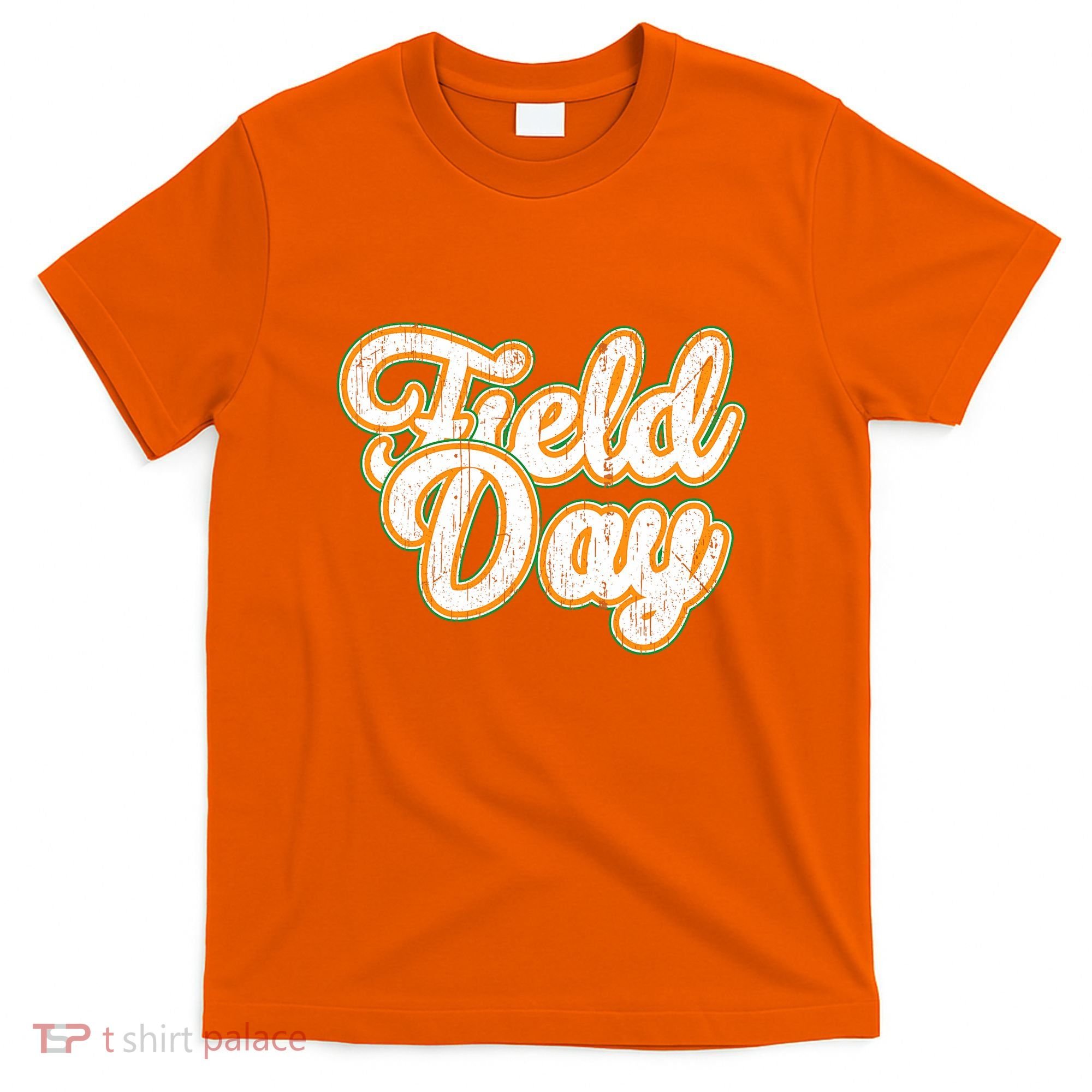 Field Day Retro Orange Field Day Games Adults Teachers T-Shirt