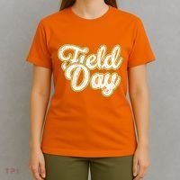 Field Day Retro Orange Field Day Games Adults Teachers T-Shirt thumb 4