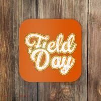 Field Day Retro Orange Field Day Games Adults Teachers Coaster thumb 0