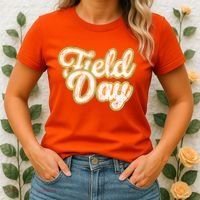 Field Day Retro Orange Field Day Games Adults Teachers Women's T-Shirt thumb 2