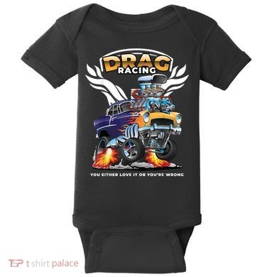 Funny Drag Racing Baby Bodysuit