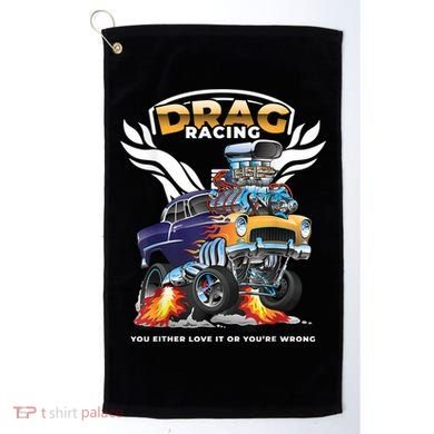 Funny Drag Racing Golf Towel