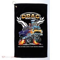 Funny Drag Racing Golf Towel thumb 0