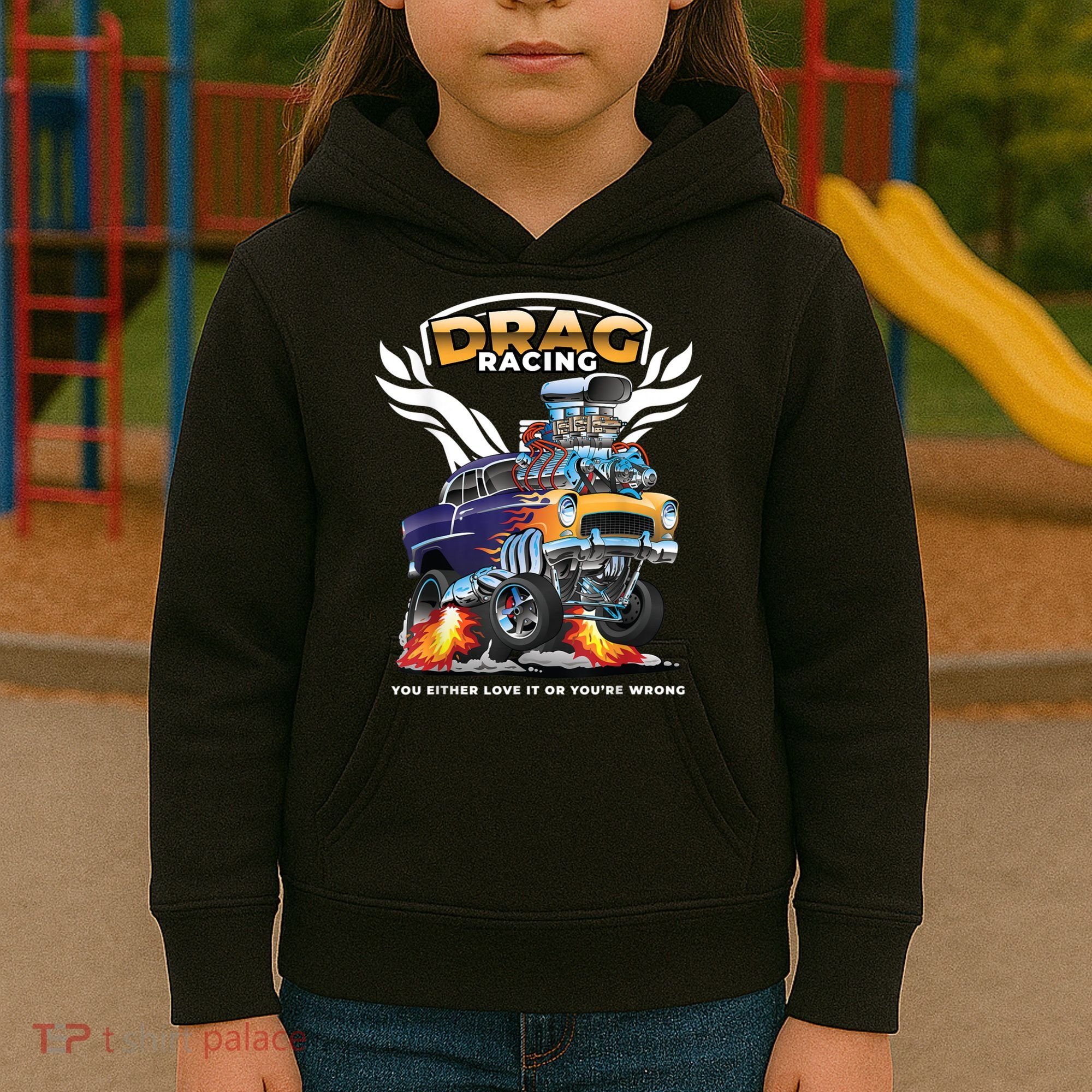 Funny Drag Racing Kids Hoodie