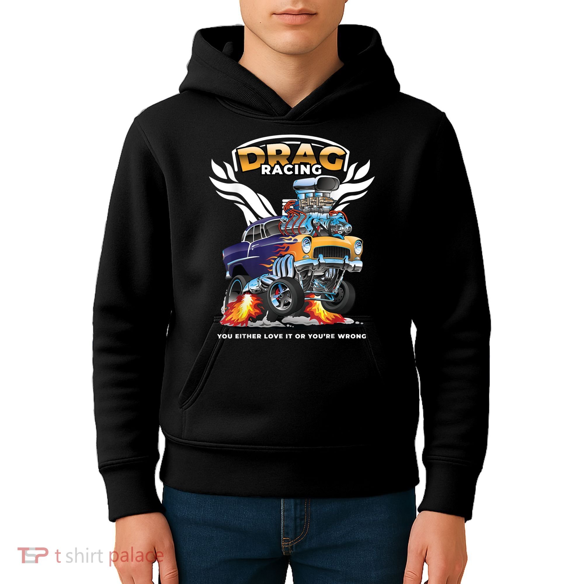 Funny Drag Racing Kids Hoodie