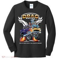Funny Drag Racing Kids Long Sleeve Shirt thumb 0