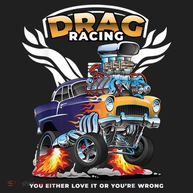 Funny Drag Racing Kids Long Sleeve Plaid Pajama Set