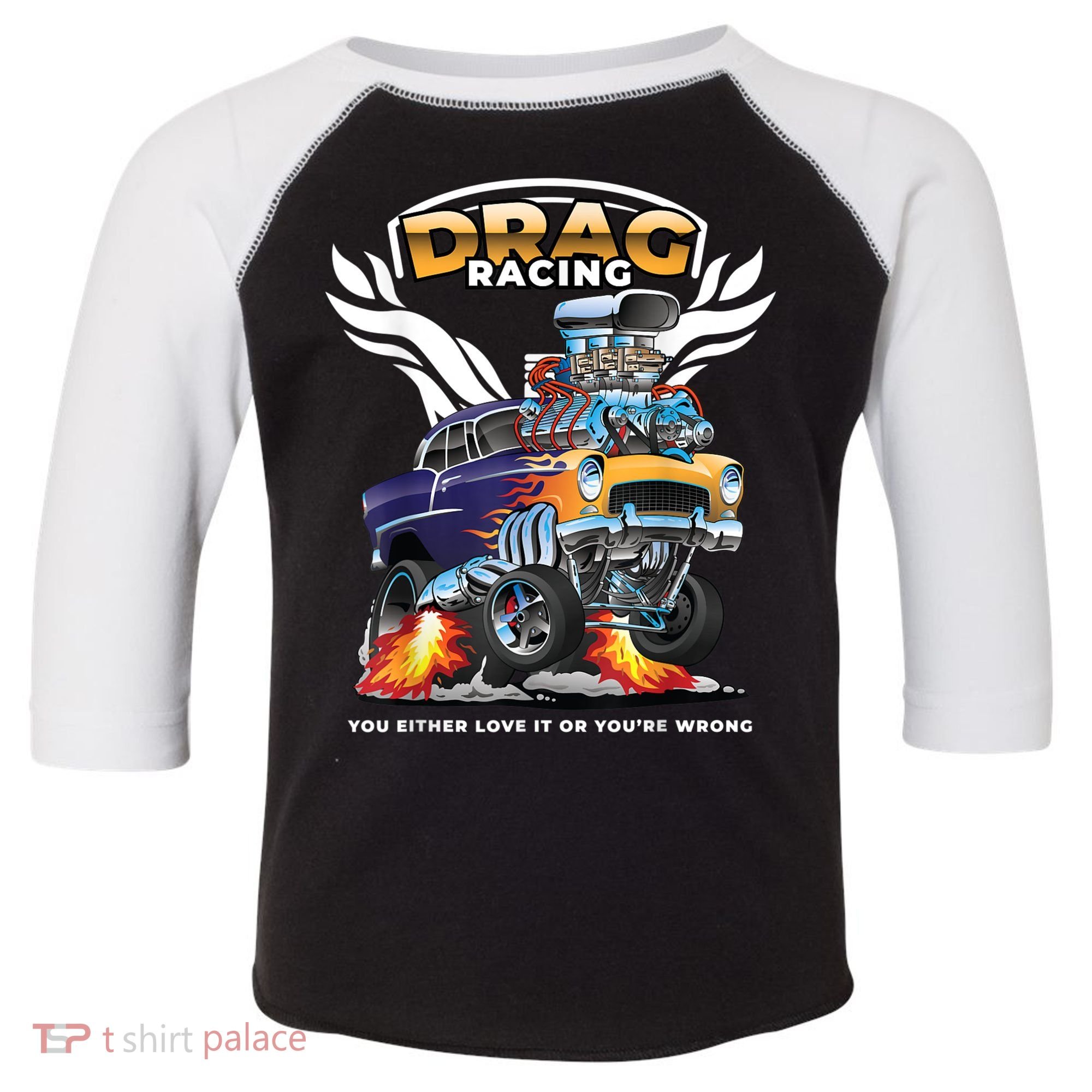 Funny Drag Racing Toddler Fine Jersey T-Shirt