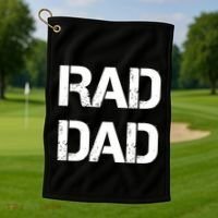 Fathers Day Rad Dad Rad Like Dad Gift Golf Towel thumb 1