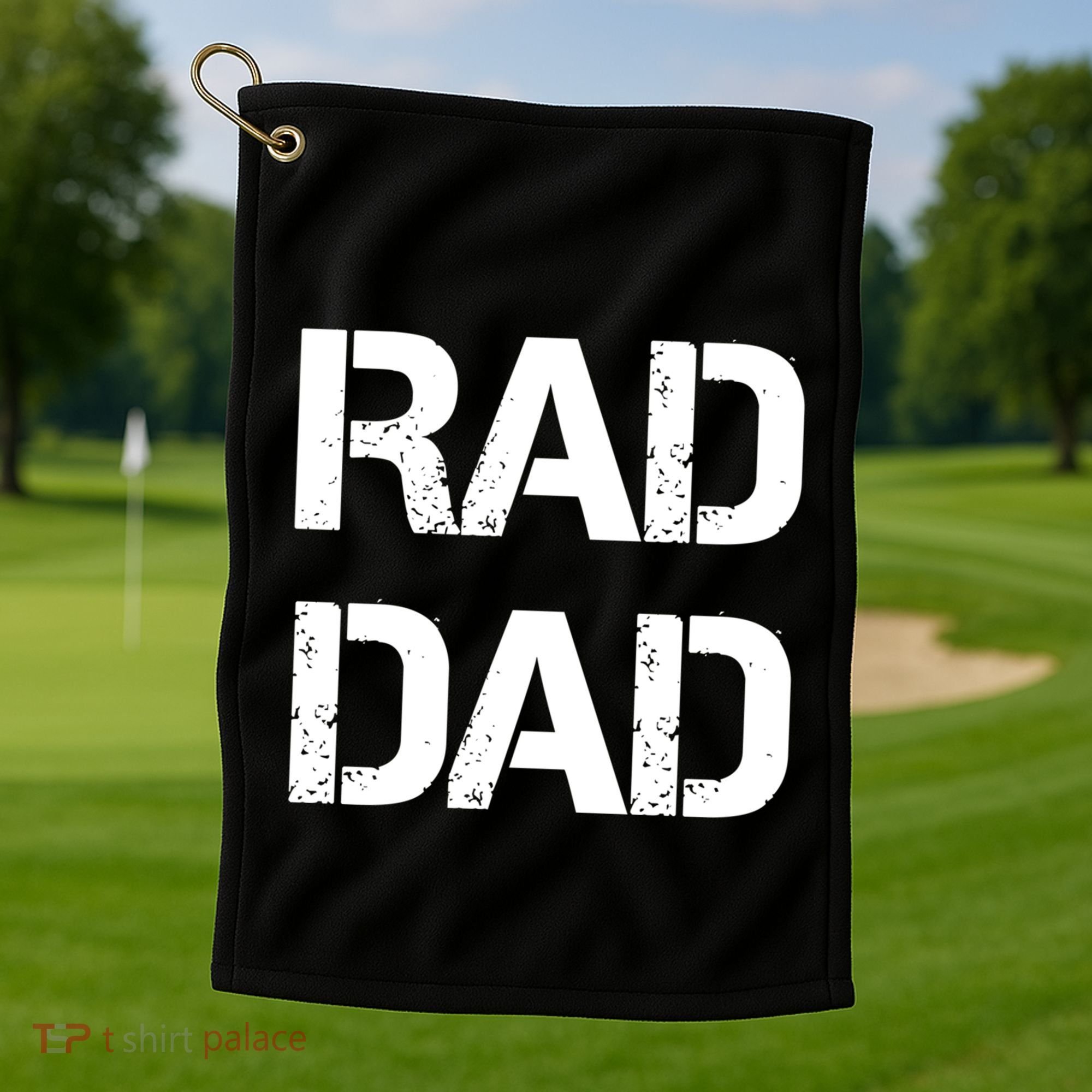 Fathers Day Rad Dad Rad Like Dad Gift Golf Towel