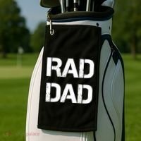 Fathers Day Rad Dad Rad Like Dad Gift Golf Towel thumb 2