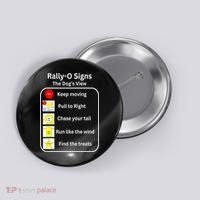 Funny Dog Rally Obedience Gift Button thumb 0