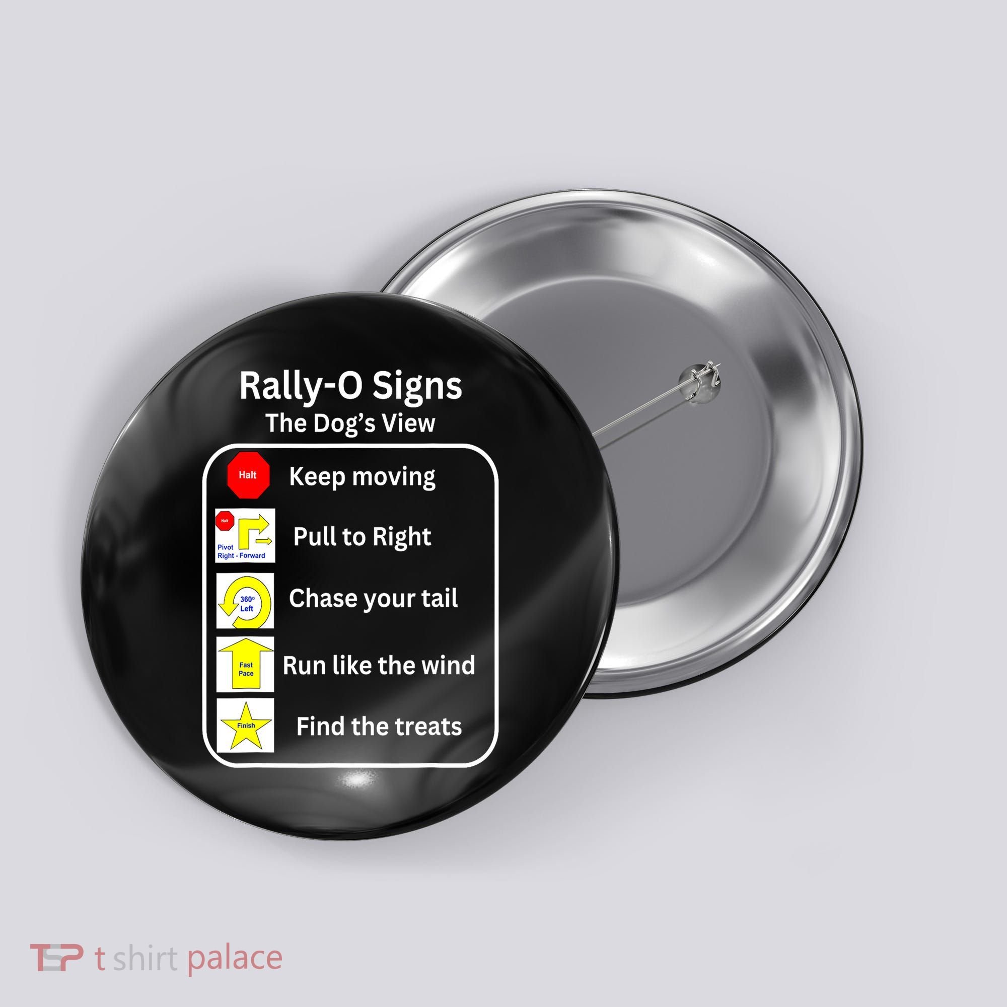 Funny Dog Rally Obedience Gift Button
