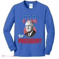 Franklin Delano Roosevelt Fdr For President Campaign Gift Kids Long Sleeve Shirt thumb 0