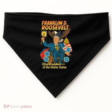 Franklin D Roosevelt The Presidential Chronicles USA-Made Doggie Bandana