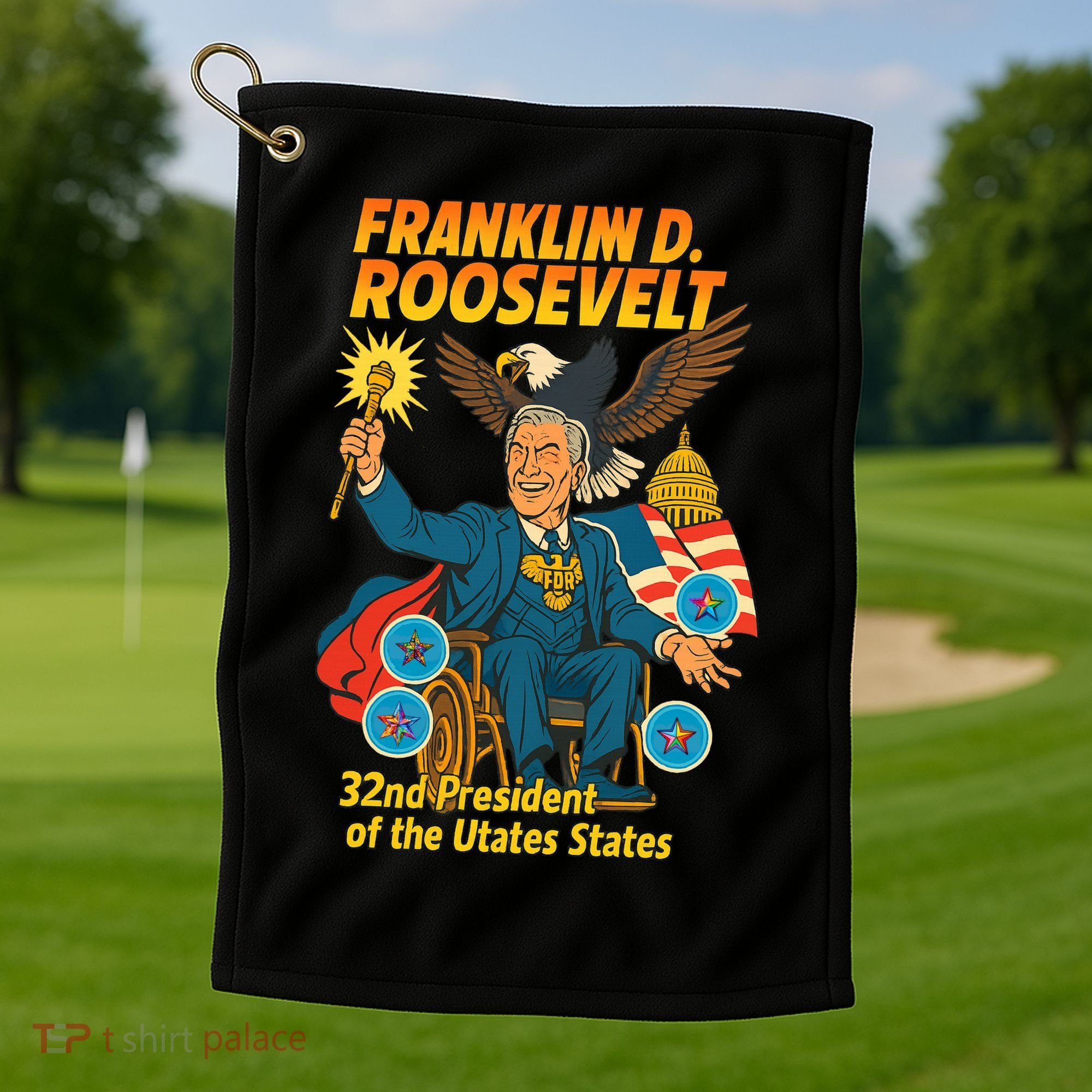 Franklin D Roosevelt The Presidential Chronicles Golf Towel