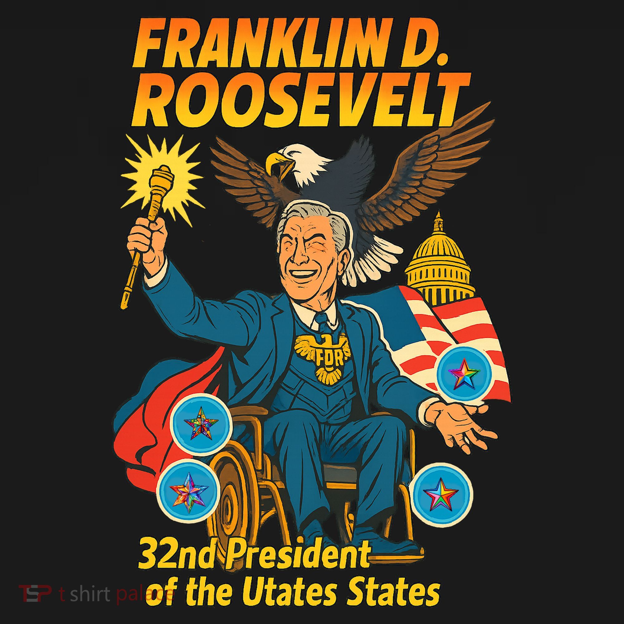 Franklin D Roosevelt The Presidential Chronicles Kids Long Sleeve Shirt