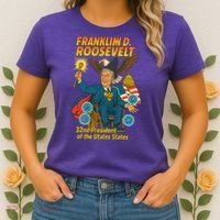 Franklin D Roosevelt The Presidential Chronicles Women's T-Shirt thumb 2