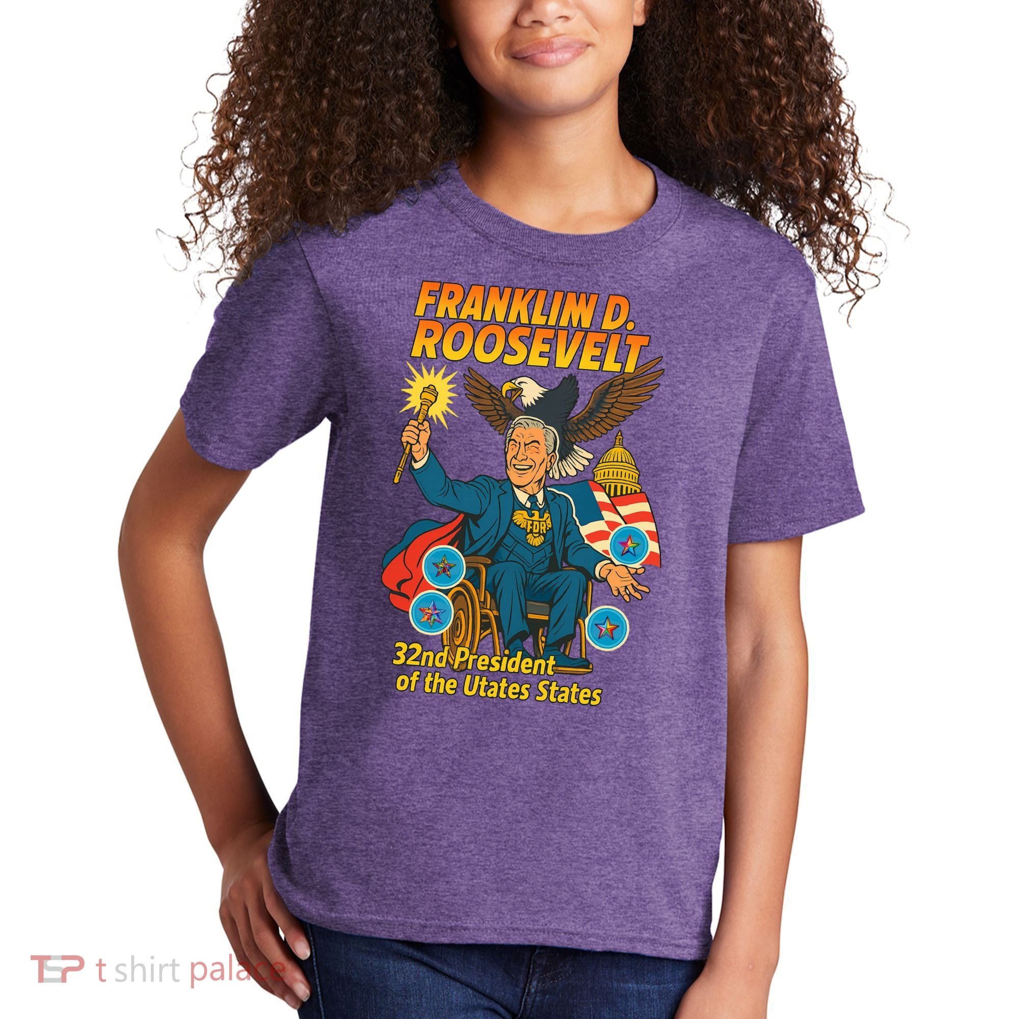 Franklin D Roosevelt The Presidential Chronicles Kids T-Shirt