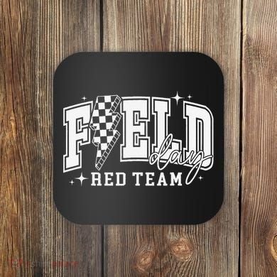 Field Day Red Team Color Field Trip Team Game Competition Coaster