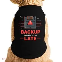 Floppy Disk Retro Tech Nostalgia Old School Computing Humor Doggie Tank thumb 0