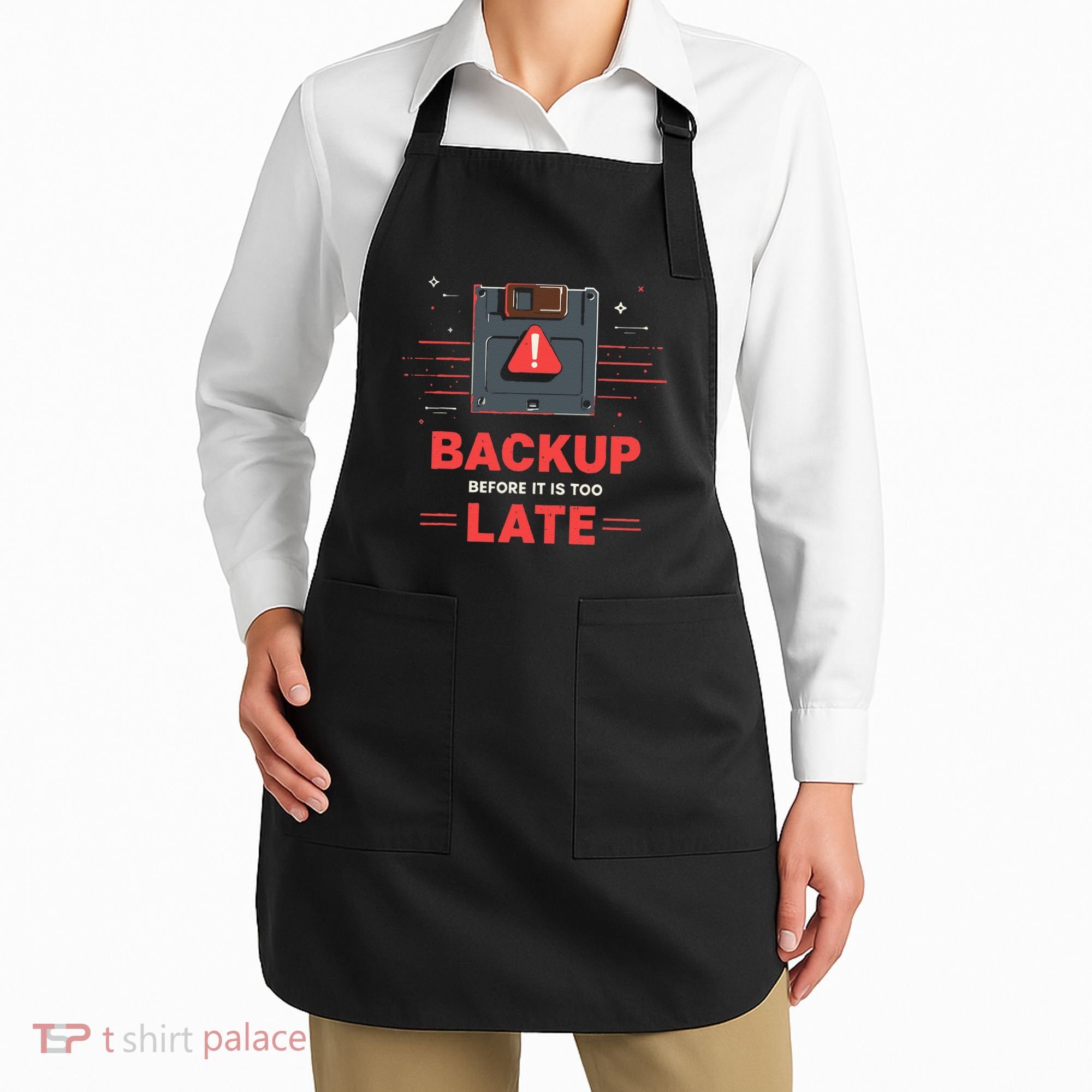 Floppy Disk Retro Tech Nostalgia Old School Computing Humor Apron