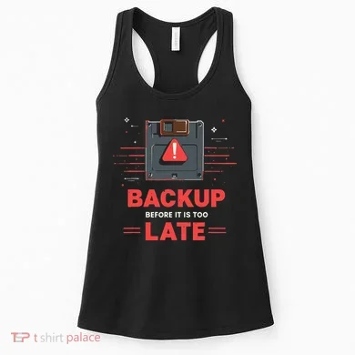 Floppy Disk Retro Tech Nostalgia Old School Computing Humor Women's Tank Top