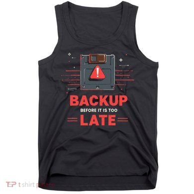 Floppy Disk Retro Tech Nostalgia Old School Computing Humor Tank Top