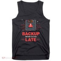 Floppy Disk Retro Tech Nostalgia Old School Computing Humor Tank Top thumb 0