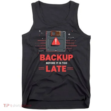 Floppy Disk Retro Tech Nostalgia Old School Computing Humor Tank Top