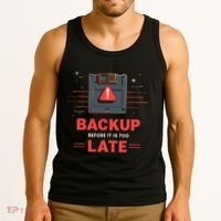 Floppy Disk Retro Tech Nostalgia Old School Computing Humor Tank Top thumb 3