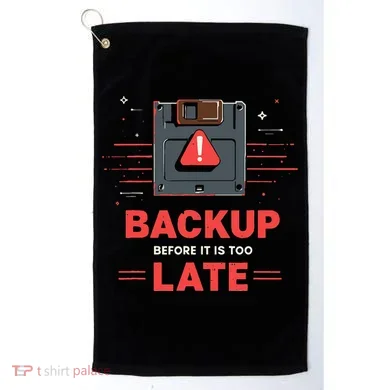Floppy Disk Retro Tech Nostalgia Old School Computing Humor Golf Towel