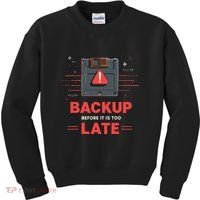 Floppy Disk Retro Tech Nostalgia Old School Computing Humor Kids Sweatshirt thumb 0