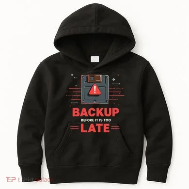 Floppy Disk Retro Tech Nostalgia Old School Computing Humor Kids Hoodie