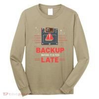 Floppy Disk Retro Tech Nostalgia Old School Computing Humor Long Sleeve Shirt thumb 0