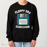 Floppy Disk Retro Tech Nostalgia Old School Computing Humor Women's Sweatshirt thumb 0