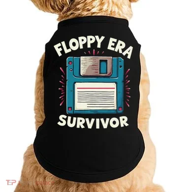 Floppy Disk Retro Tech Nostalgia Old School Computing Humor Doggie Tank