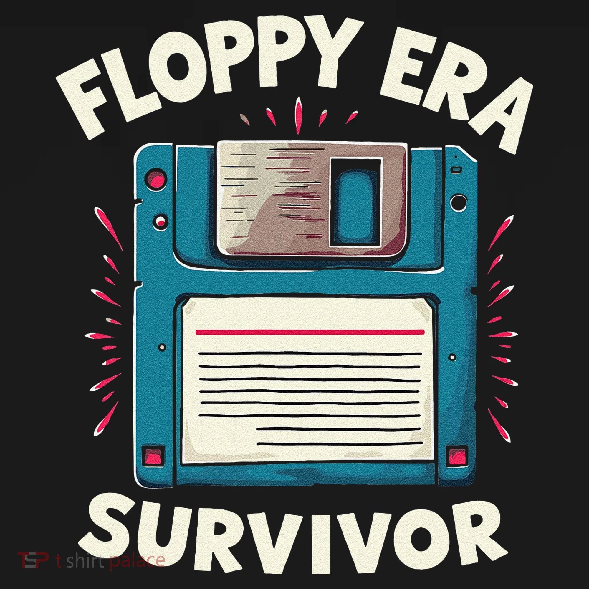 Floppy Disk Retro Tech Nostalgia Old School Computing Humor Doggie Tank