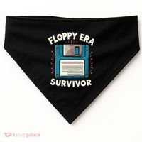 Floppy Disk Retro Tech Nostalgia Old School Computing Humor USA-Made Doggie Bandana thumb 0