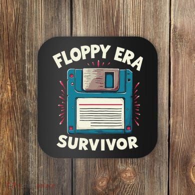 Floppy Disk Retro Tech Nostalgia Old School Computing Humor Coaster
