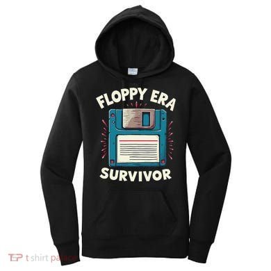 Floppy Disk Retro Tech Nostalgia Old School Computing Humor Women's Hoodie