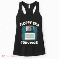 Floppy Disk Retro Tech Nostalgia Old School Computing Humor Women's Tank Top thumb 0