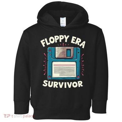 Floppy Disk Retro Tech Nostalgia Old School Computing Humor Toddler Hoodie
