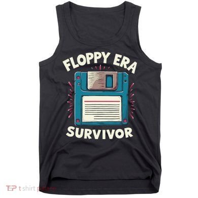 Floppy Disk Retro Tech Nostalgia Old School Computing Humor Tank Top