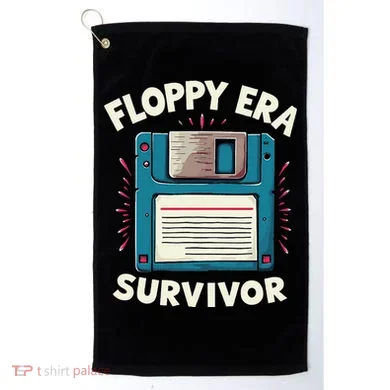 Floppy Disk Retro Tech Nostalgia Old School Computing Humor Golf Towel